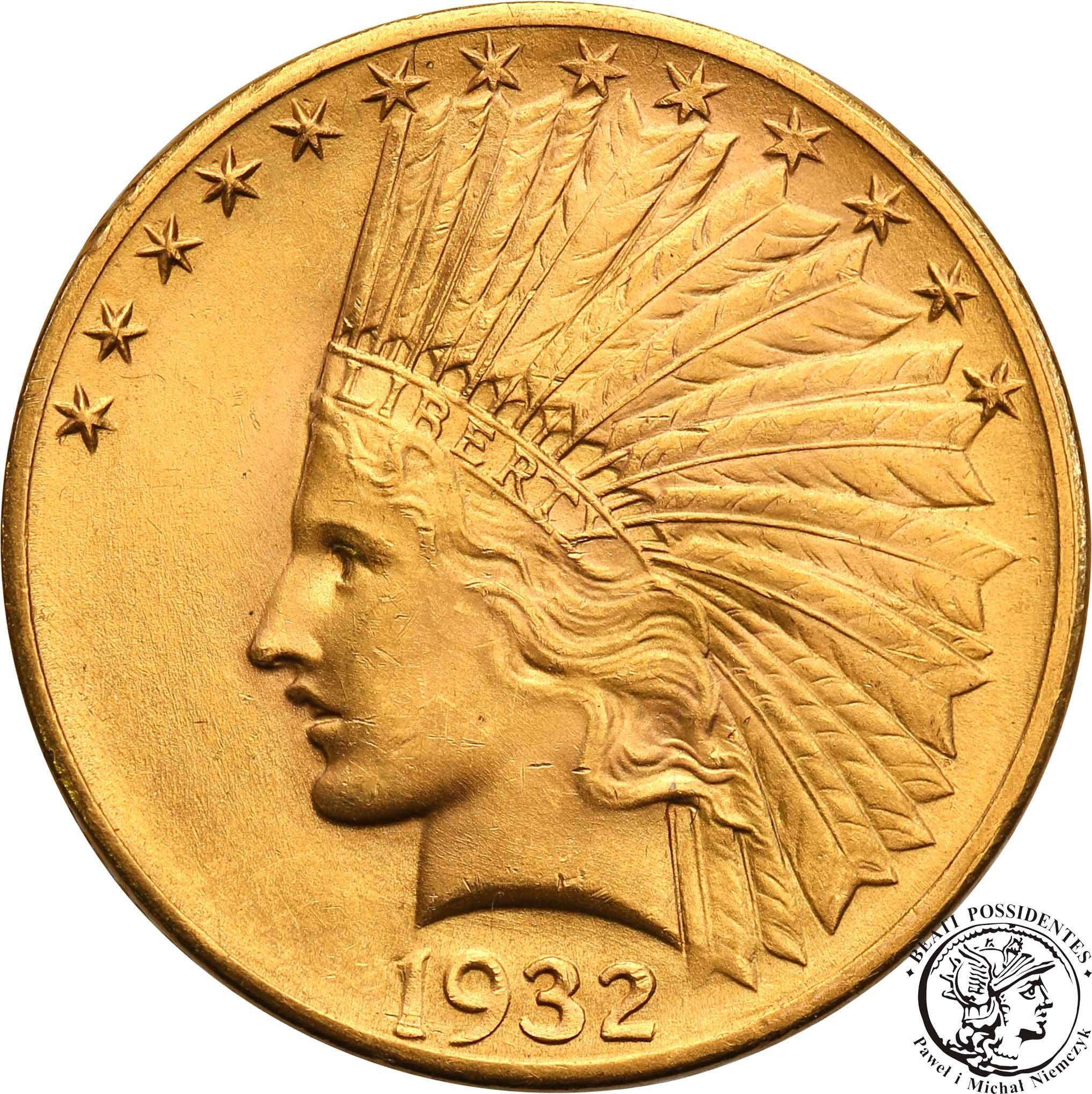 USA 10 dolarów 1932 Philadelphia Indianin st.1